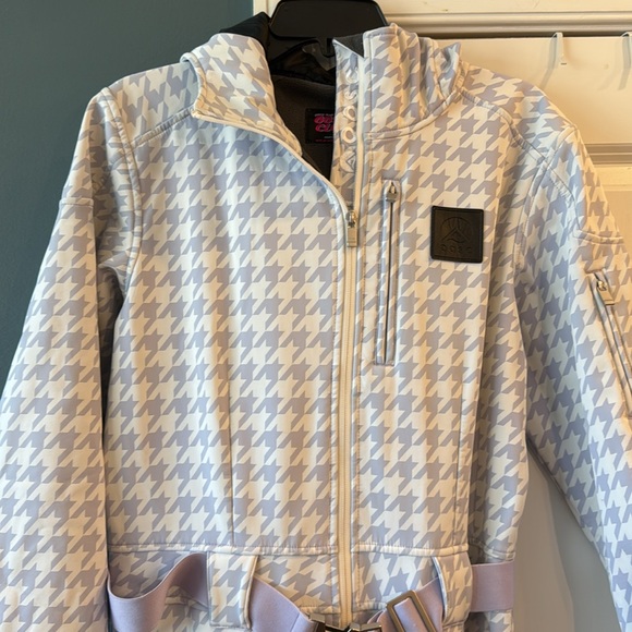 OOSC CHIC SKI SUIT - PURPLE HOUNDSTOOTH XL - Picture 3 of 7